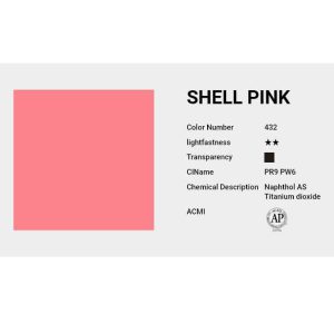 آبرنگ حرفه ای شین هان shell pink 432