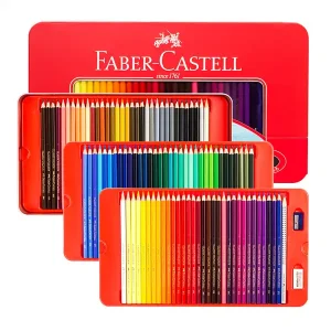 مداد رنگی 100 رنگ فابر کاستل کلاسیک جعبه فلزی